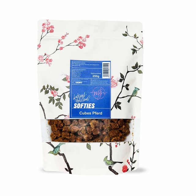 Paul & Paulina Hundeleckerli mÿ Cubes Softies, Pferd Fleischsnacks