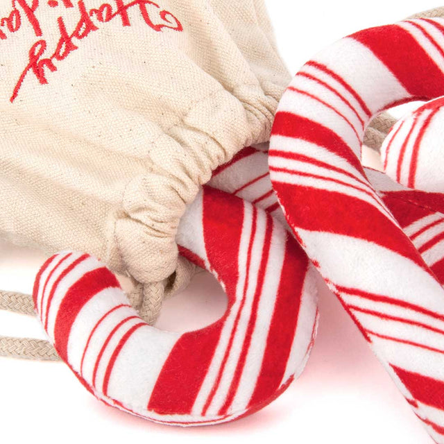P.L.A.Y. Hundespielzeug | Cheerful Candy Canes Stoffspielzeug