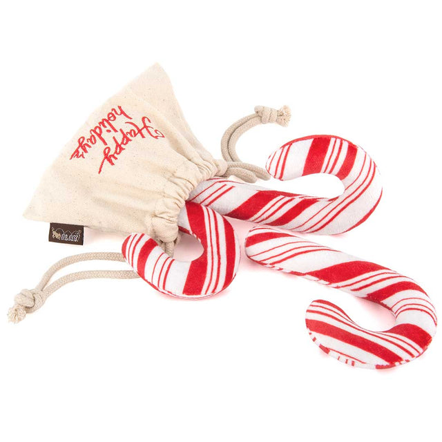 P.L.A.Y. Hundespielzeug | Cheerful Candy Canes Stoffspielzeug