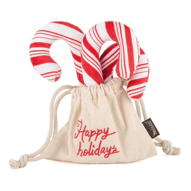 P.L.A.Y. Hundespielzeug | Cheerful Candy Canes Stoffspielzeug