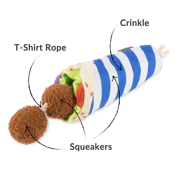 P.L.A.Y. Hundespielzeug Fur-lafel Wrap Stoffspielzeug