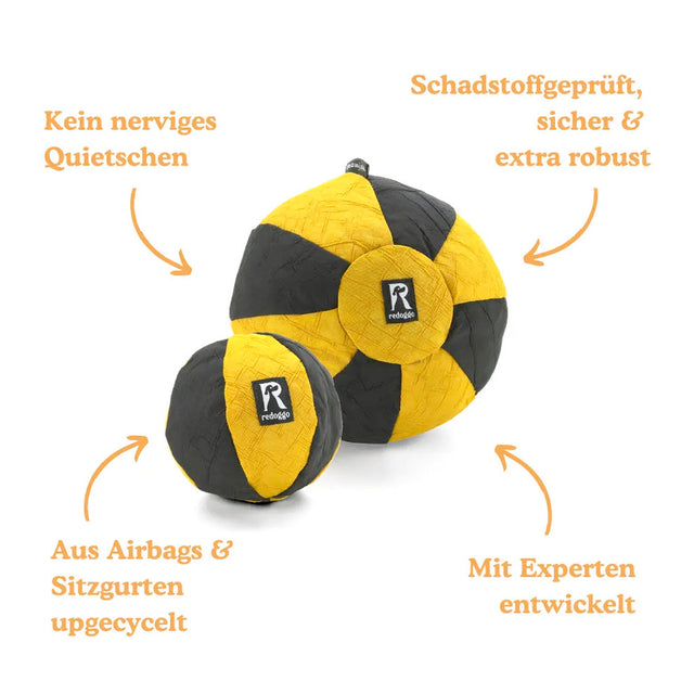 Redoggo Hundespielzeug Ball, Orange-Blau Stoffspielzeug