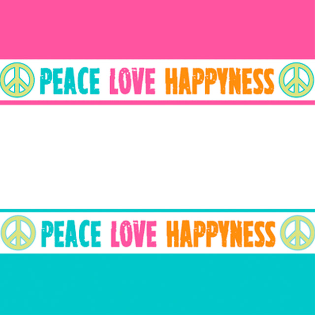 Saltydog Hundehalsband „Peace Love Happyness“, Türkis Hundehalsband