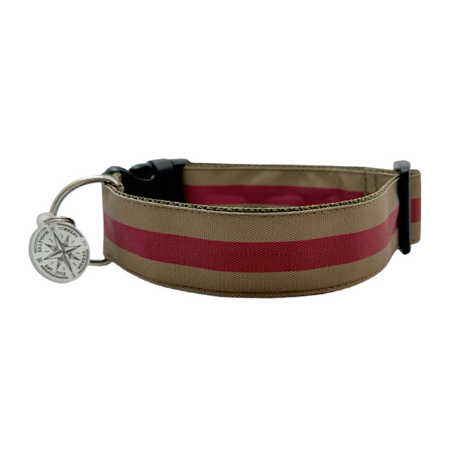 Saltydog Hundehalsband Stripes, Heritage Olive/Wine Hundehalsband