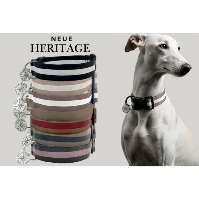 Saltydog Hundehalsband Stripes, Heritage Olive/Wine Hundehalsband