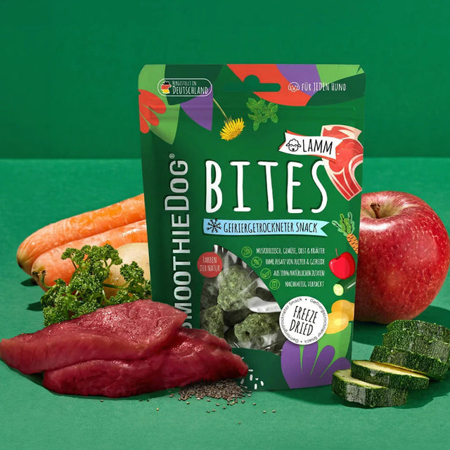 SmoothieDog Smoothie Bites, gefriergetrockneter Snack, Lamm Fleischsnacks