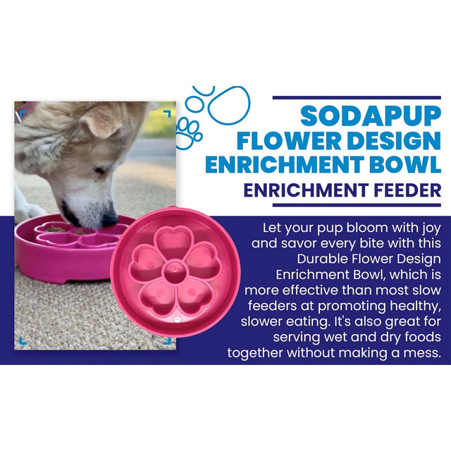 Sodapup Antischlingnapf | eBowl Flower Bowl pink Interaktiv