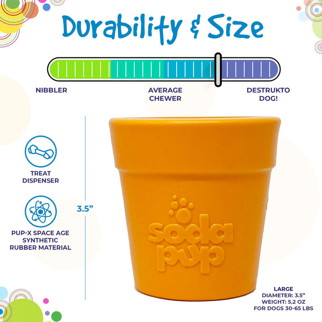 Sodapup Leckerlispender Flower Pot, Orange Interaktiv