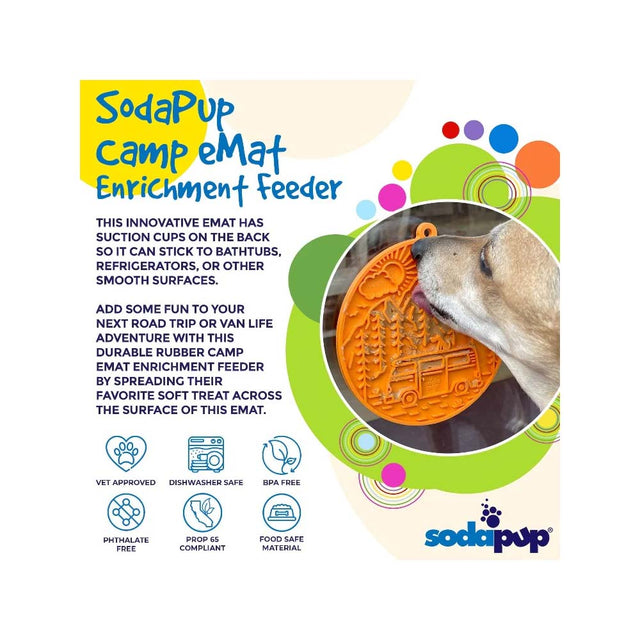 Sodapup Leckmatte | eMat Camp orange Interaktiv