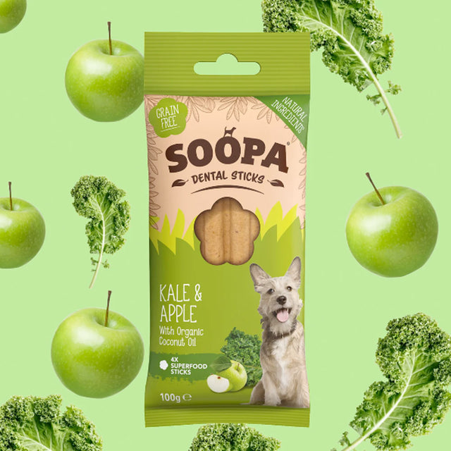 Soopa Dental Sticks, Grünkohl & Apfel Zahnpflege