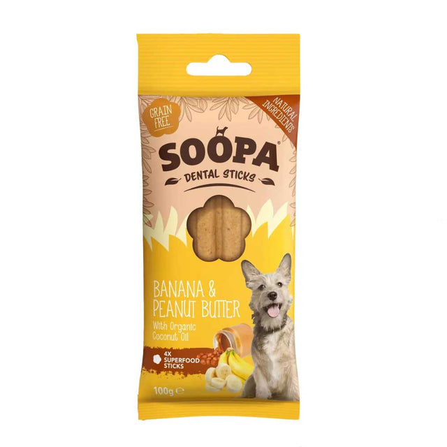 Soopa Dental Sticks | Banane & Erdnussbutter Zahnpflege