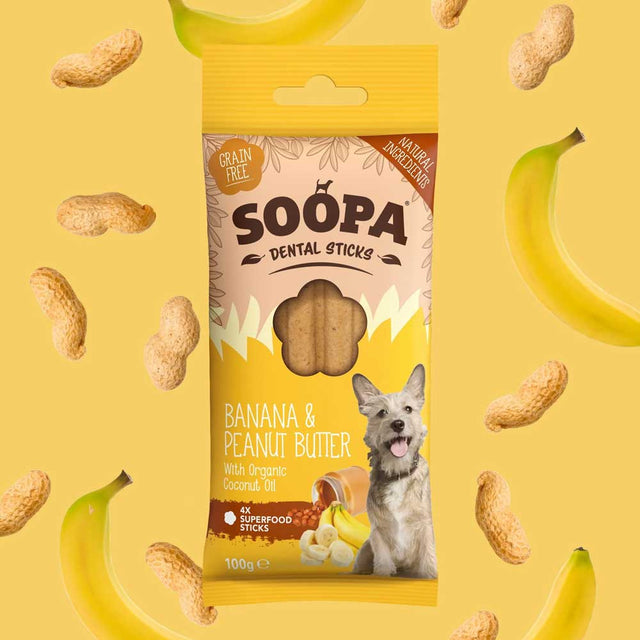 Soopa Dental Sticks | Banane & Erdnussbutter Zahnpflege