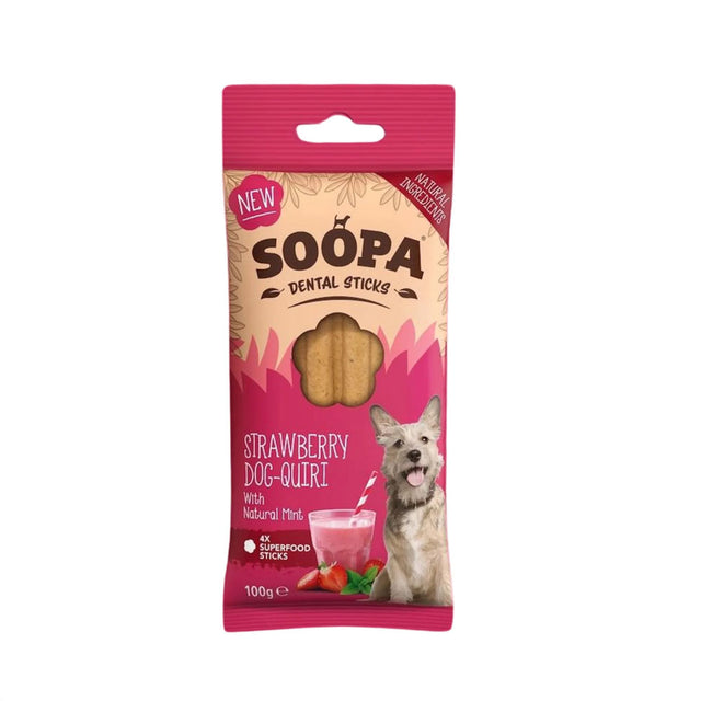 Soopa Dental Sticks, Strawberry Dog-Quiri Zahnpflege