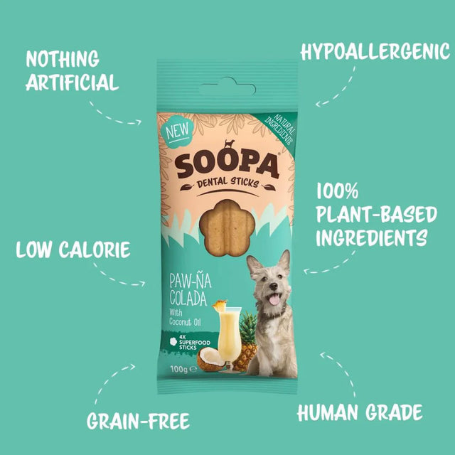 Soopa Dental Sticks, Paw-ña Colada Zahnpflege