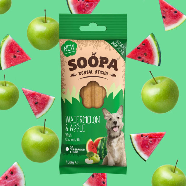 Soopa Dental Sticks, Wassermelone & Apfel Zahnpflege