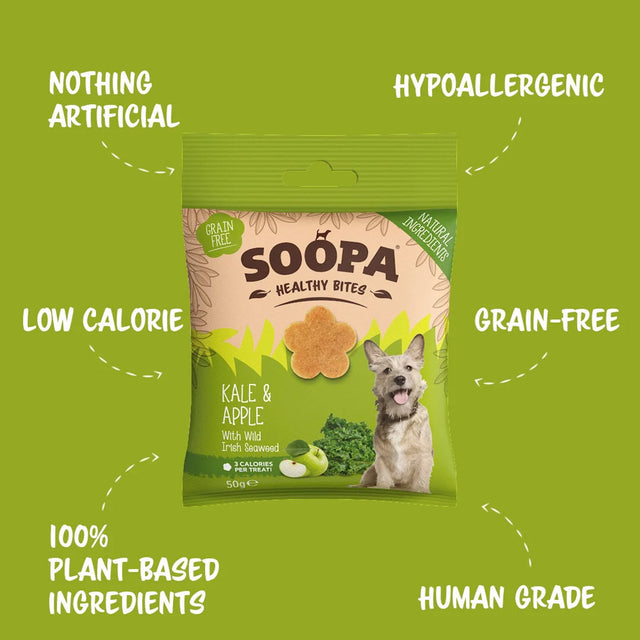 Soopa Hundeleckerli Bites, Grünkohl & Apfel Hundeleckerli