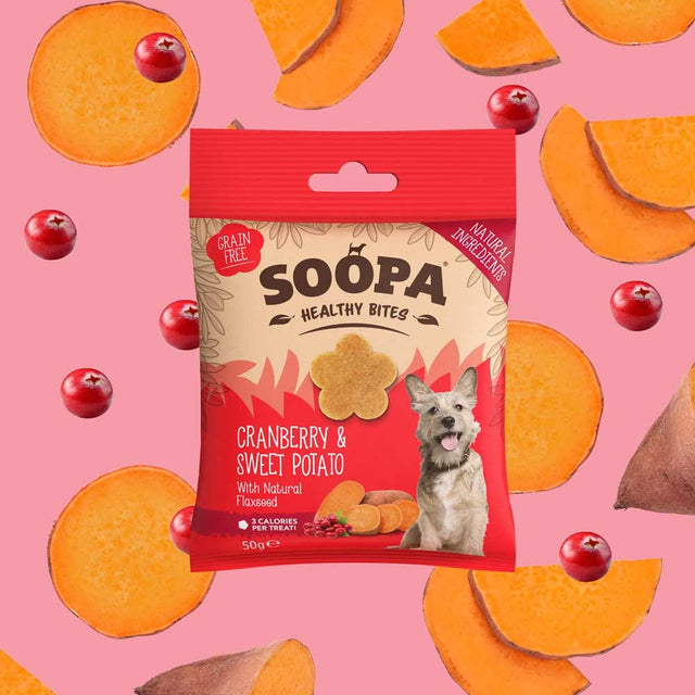 Soopa Hundekekse, Cranberry & Süßkartoffel Bites Hundekeks
