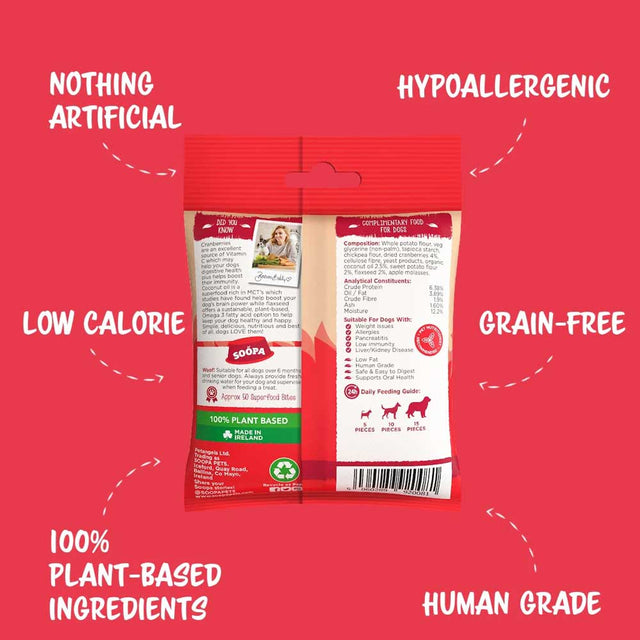 Soopa Hundekekse, Cranberry & Süßkartoffel Bites Hundekeks