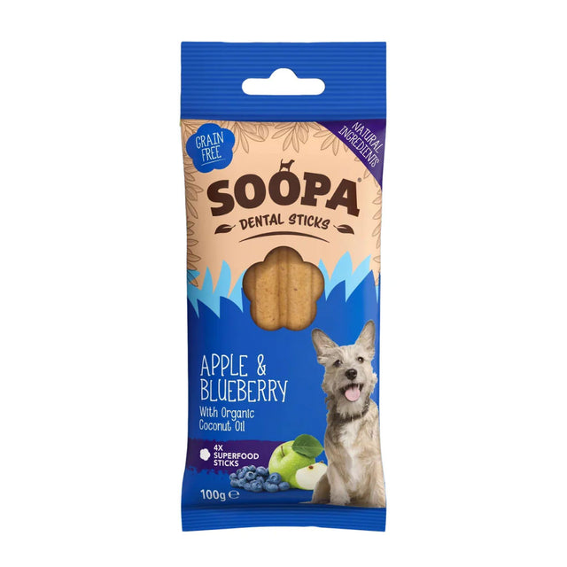 Soopa Dental Sticks, Apfel & Blaubeere Zahnpflege