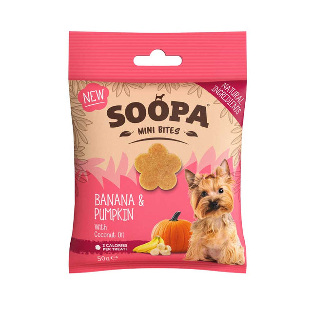 Soopa Hundekekse | Banane & Kürbis Bites Mini Hundekeks