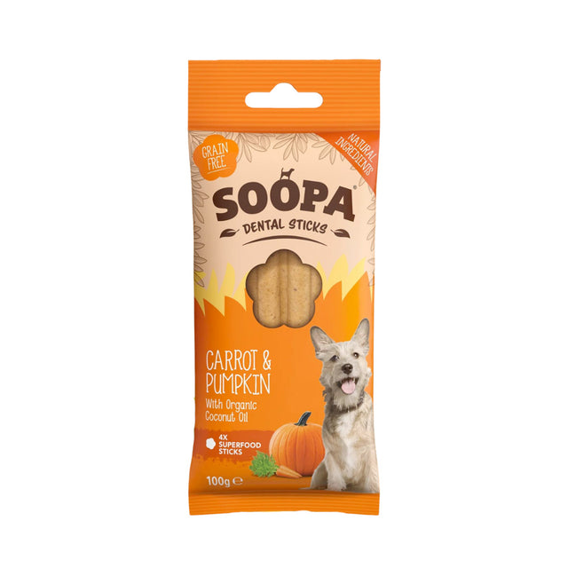 Soopa Dental Sticks, Karotte & Kürbis Zahnpflege