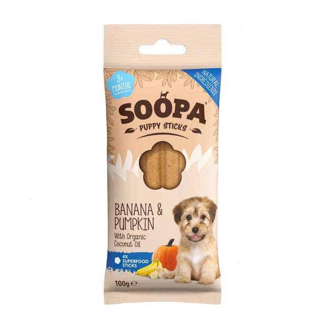 Soopa Puppy Dental Sticks | Banane & Kürbis Zahnpflege