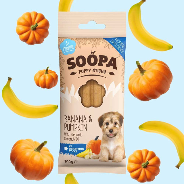 Soopa Puppy Dental Sticks | Banane & Kürbis Zahnpflege