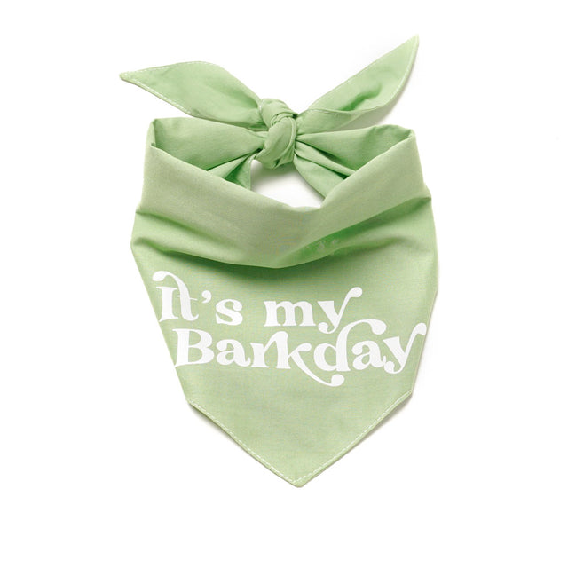 The Paws Bandana, Barkday grün Hundehalstücher