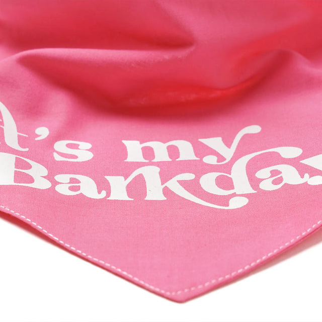 The Paws Bandana, Barkday rosa Hundehalstücher