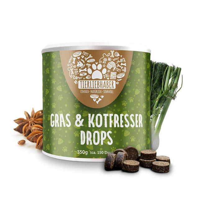 Tierliebhaber Gras & Kotfresser Drops Funktionssnack