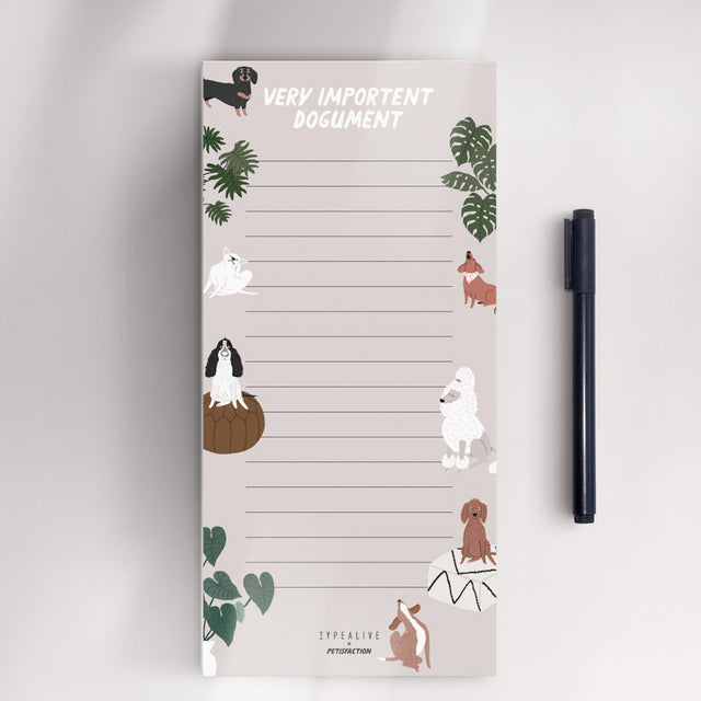 Typealive Notizblock „DOGS“, schmal