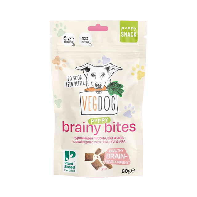 VEGDOG Hundeleckerli Vegan, Puppy Brainy Bites Veggie