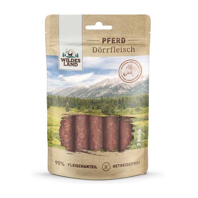 Wildes Land Dörrfleisch Pferd, 7 Stück Fleischsnacks