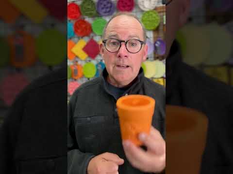 Sodapup Leckerlispender Flower Pot, Orange Interaktiv