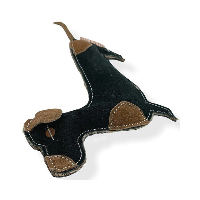 Nufnuf Hundespielzeug Leder SCOOBY DACKEL Lederspielzeug