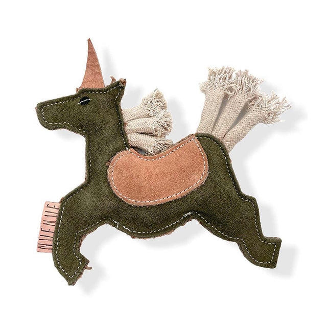 Nufnuf Hundespielzeug Leder SCOOBY EINHORN Lederspielzeug