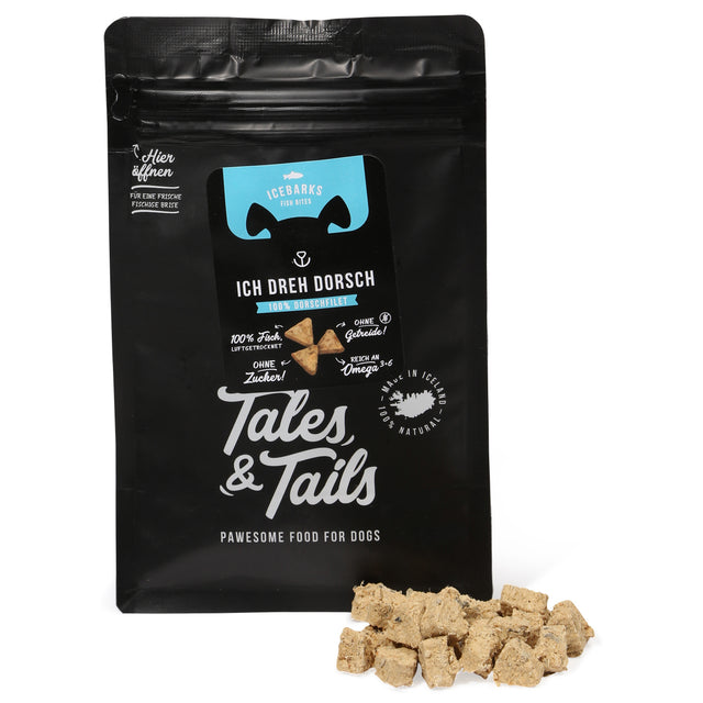 Tales & Tails Hundeleckerli | Ich dreh Dorsch, 70g Fleischsnacks