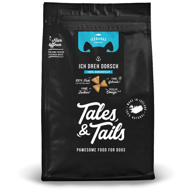 Tales & Tails Hundeleckerli | Ich dreh Dorsch, 70g Fleischsnacks