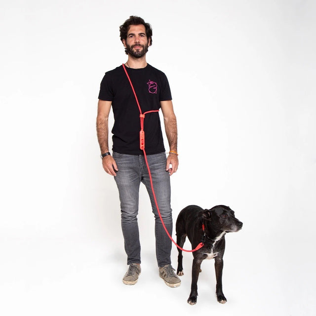 Zee.Dog Hands-Free Hundeleine Neon Coral Hundeleine