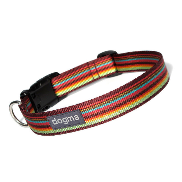 dogma Hundehalsband Stripes 25 | Bordeauxbunt Hundehalsband
