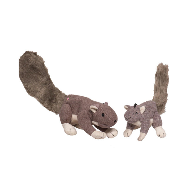 HuggleHounds Hundespielzeug | Feller Squirrel Stoffspielzeug S
