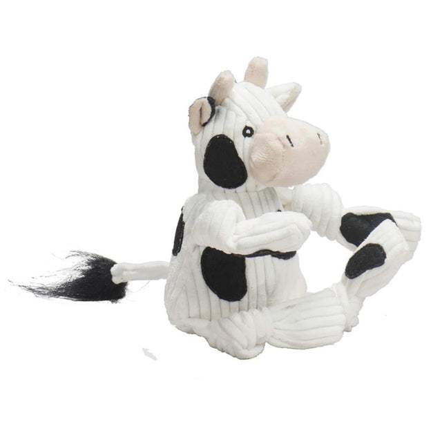 HuggleHounds Hundespielzeug Knottie | Dottie the Cow Stoffspielzeug