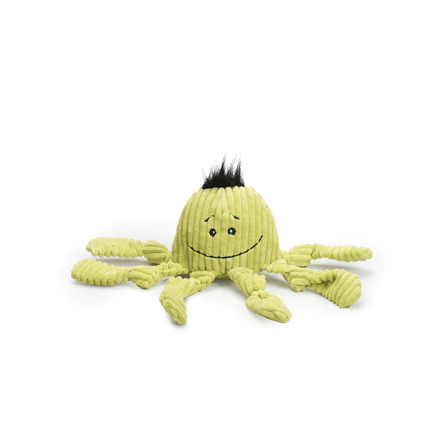 HuggleHounds Hundespielzeug Knottie | Octavie the Octopus Stoffspielzeug L - Octo Green
