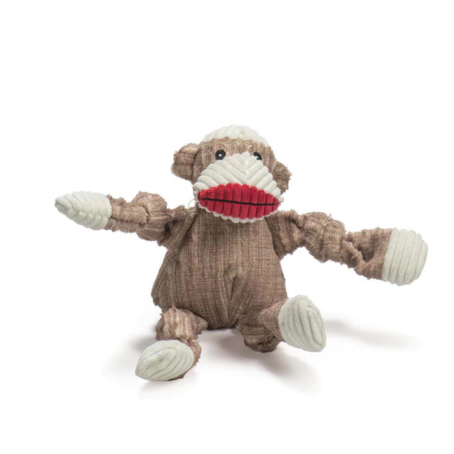 HuggleHounds Hundespielzeug Knottie | Stuey Sock the Monkey Stoffspielzeug