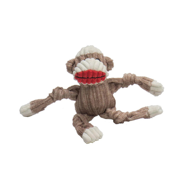 HuggleHounds Hundespielzeug Knottie | Stuey Sock the Monkey Stoffspielzeug