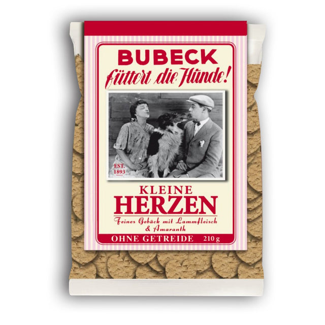 Bubeck Hundekekse Kleine Herzen getreidefrei, 210g Hundekeks