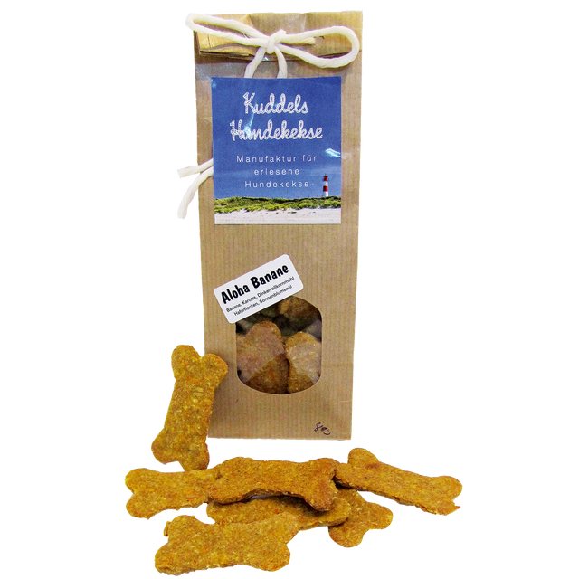 Kuddels Hundekekse Hundekekse, Aloha Banane, 80g Hundekeks