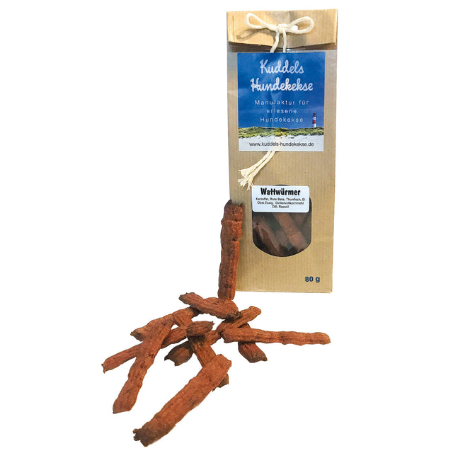 Kuddels Hundekekse Hundekekse, Wattwürmer, 70g Hundekeks