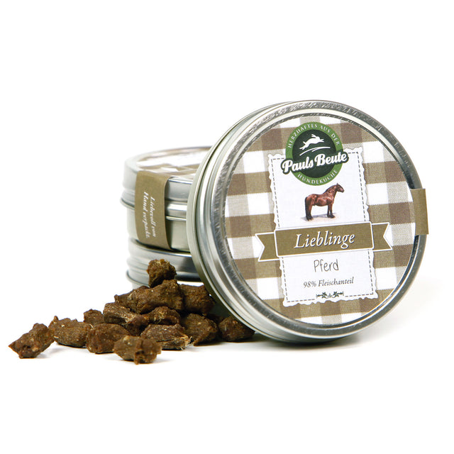 Pauls Beute Hundeleckerli Lieblinge Pferd, 35g Fleischsnacks