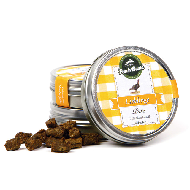 Pauls Beute Hundeleckerli Lieblinge Pute, 35g Fleischsnacks